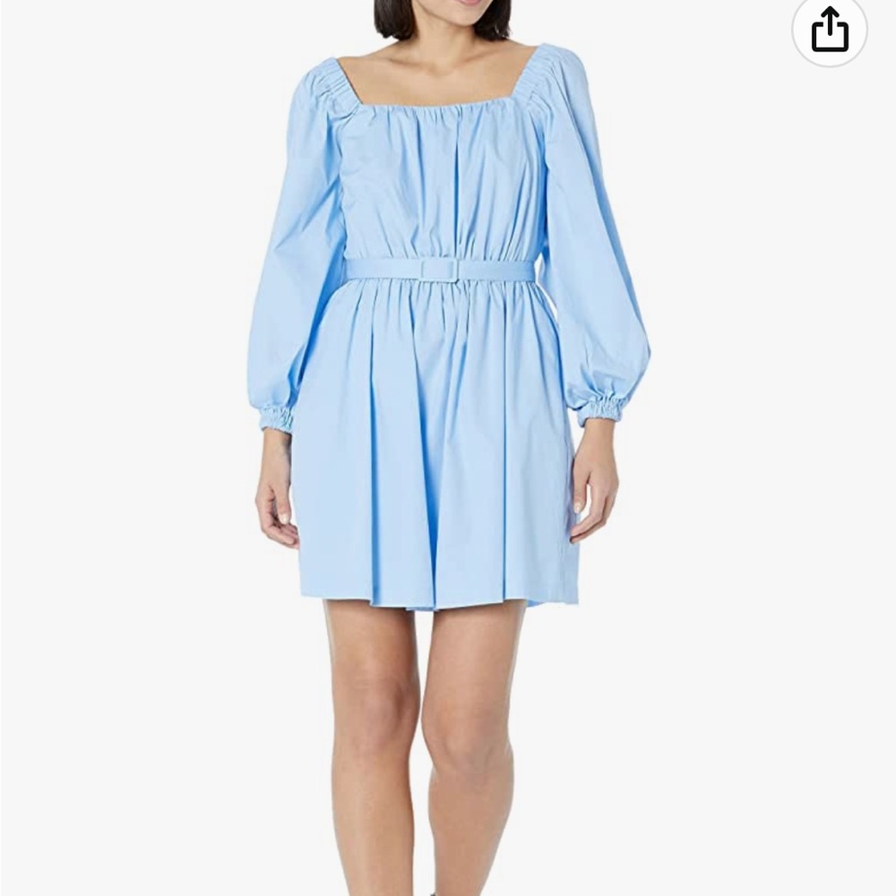 New Donna Morgan Women's Square Neck Belted Mini Dress Size 10